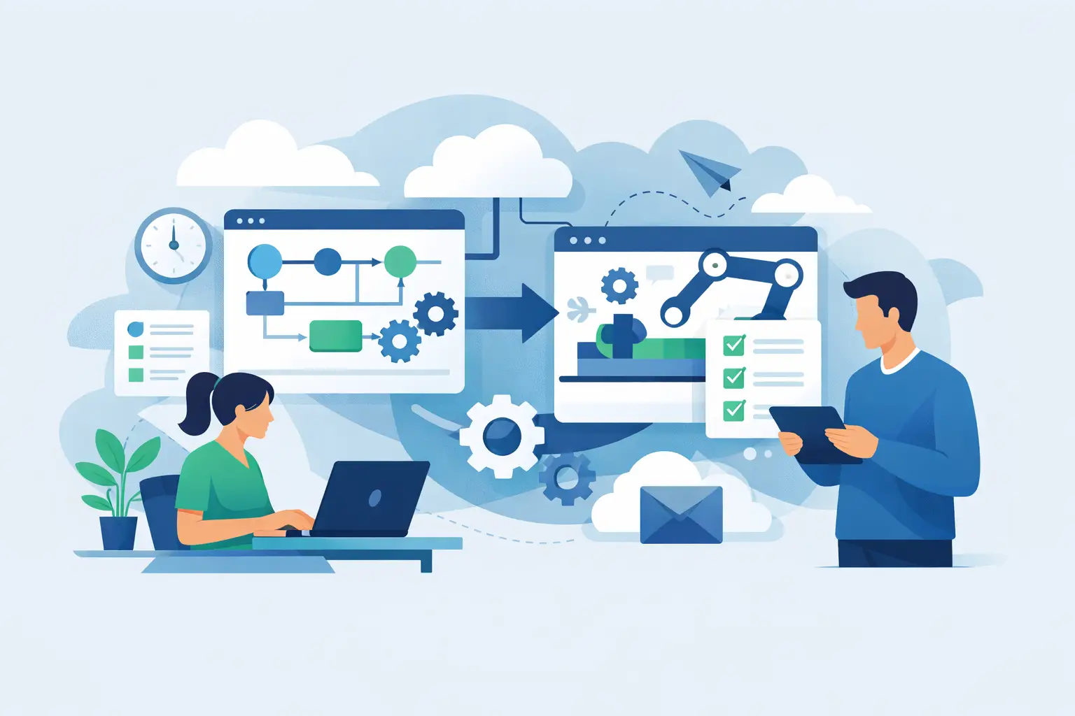 Bedrijfsprocessen online automatiseren zonder gedoe