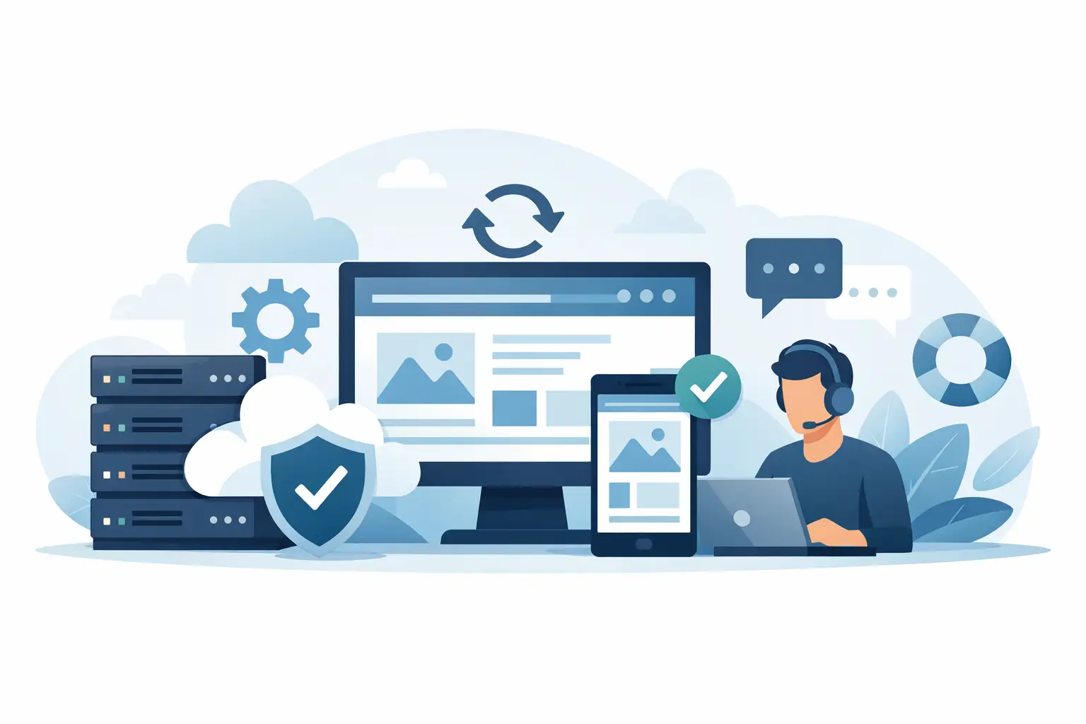 Website hosting, updates en support zonder gedoe