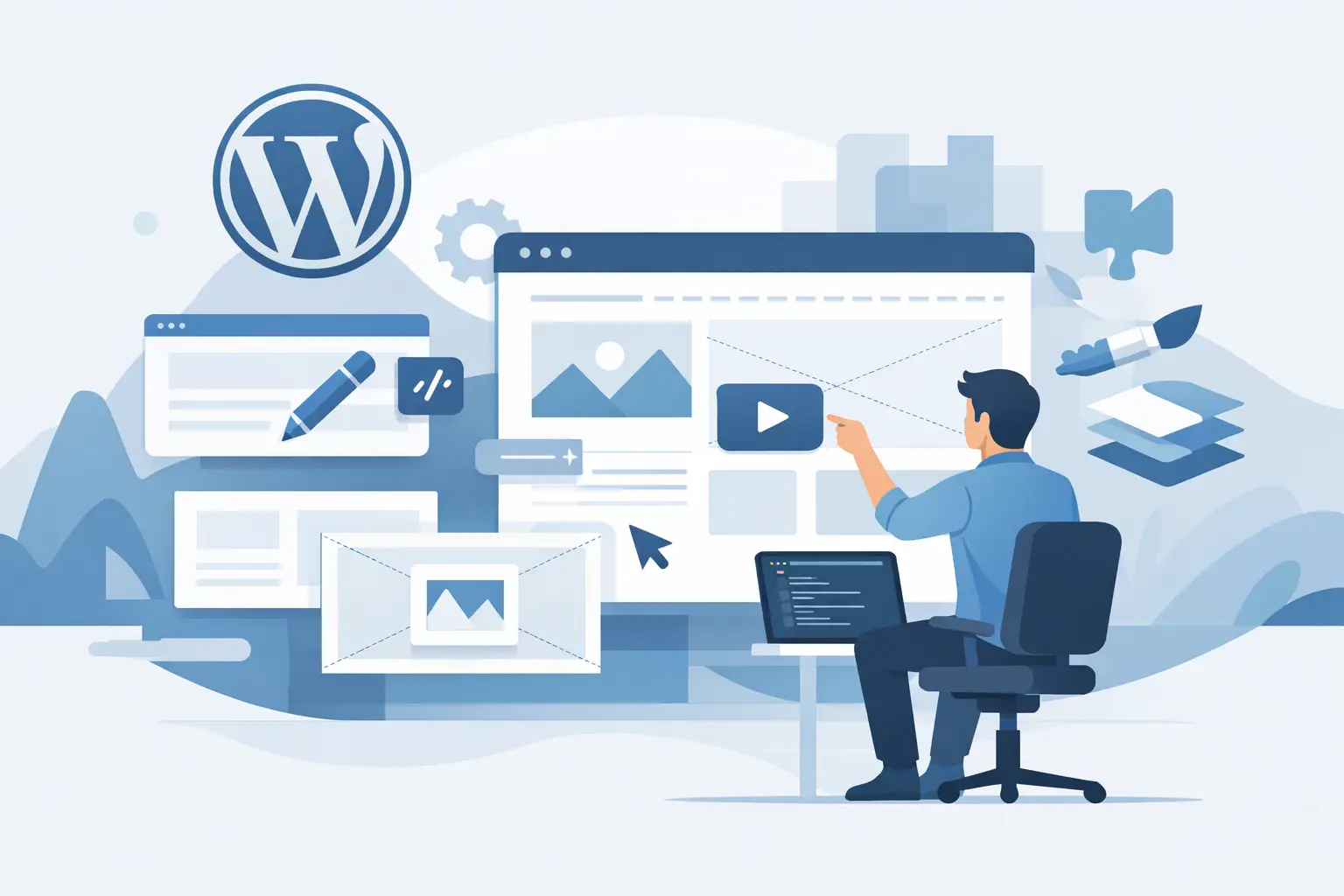 WordPress website zonder template laten bouwen